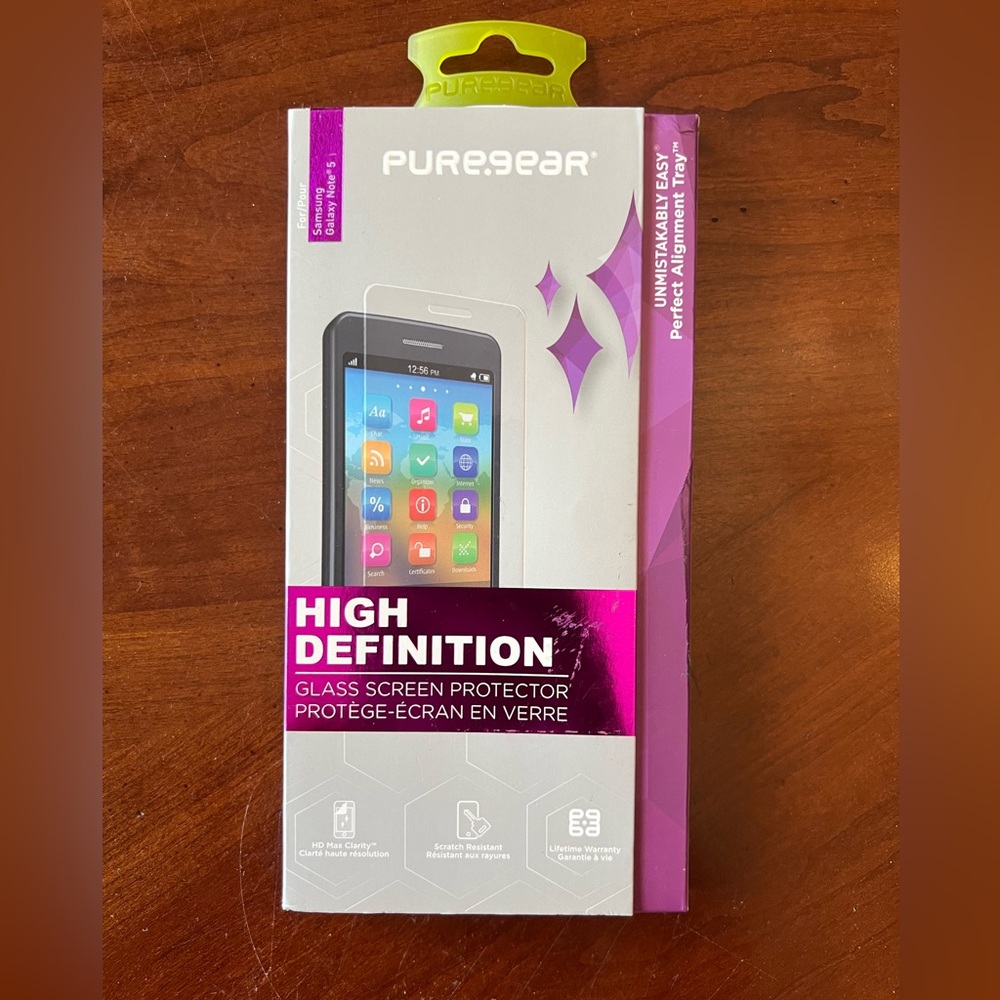PureGear Samsung Galaxy Note 5 Screen Protector New